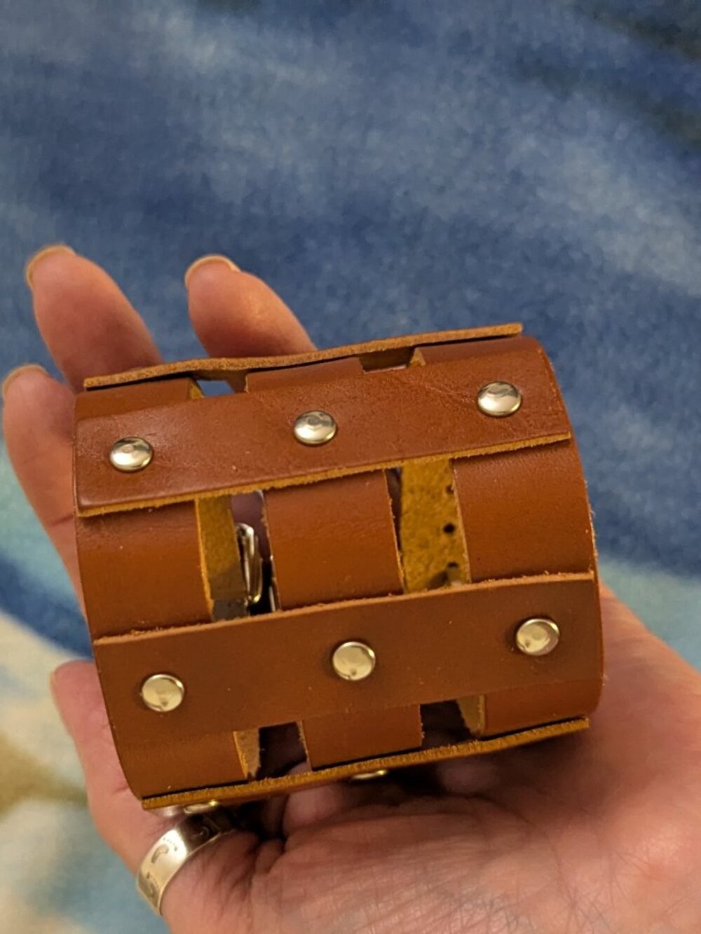 Handmade Italian Leather Cuff- Unisex NWOT